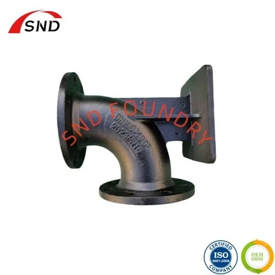 چدن داکتیل 90 درجه دو فلنج دار اردک خم